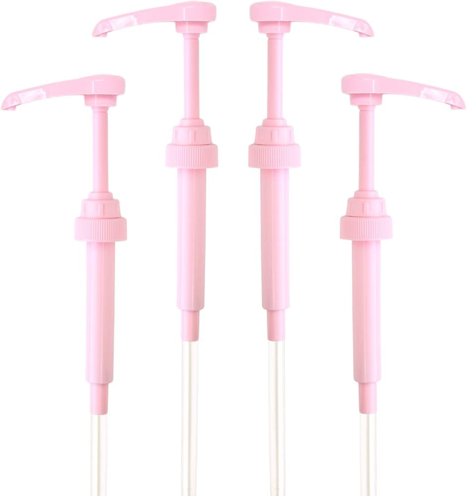 Pink Coffee Syrup Pump for 750 ml Bottles (Pack of 4) Fits Jordans Skinny, Torani, DaVinci, Upour... | Amazon (US)