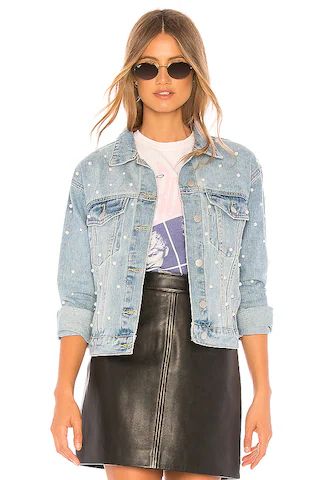 superdown Pearl Denim Jacket in Light Blue Wash from Revolve.com | Revolve Clothing (Global)