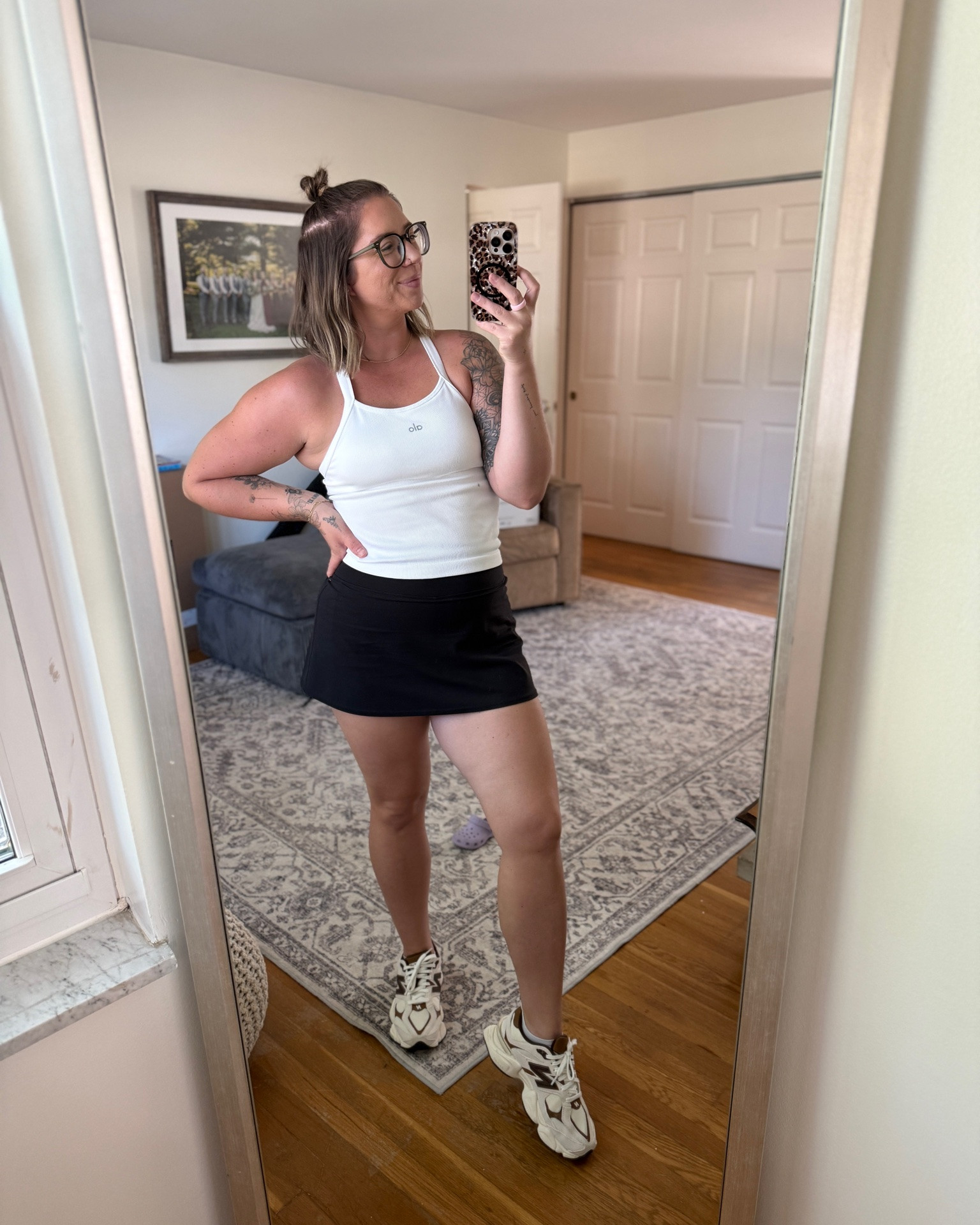 finally got myself some New Balance 9060s in this beautiful brown color for fall 🙌🏻 i think the colorway is called "breakfast tea with angora" ☕️ paired with my fav ribbed tank from Alo and my cutie lululemon align skirt!

#LTKActive #LTKootd