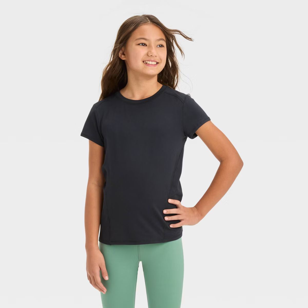 Girls' Short Sleeve Fashion T-Shirt - All In Motion™ | Target