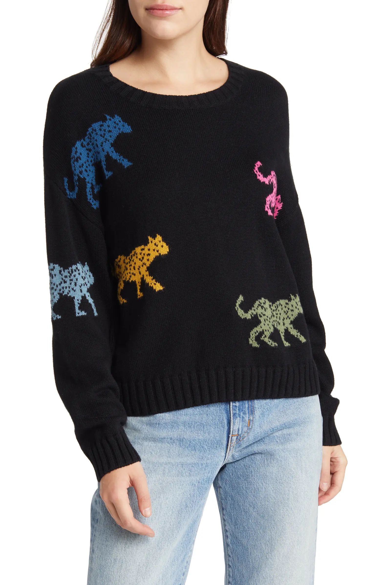 Perci Leopard Cotton & Cashmere Sweater | Nordstrom