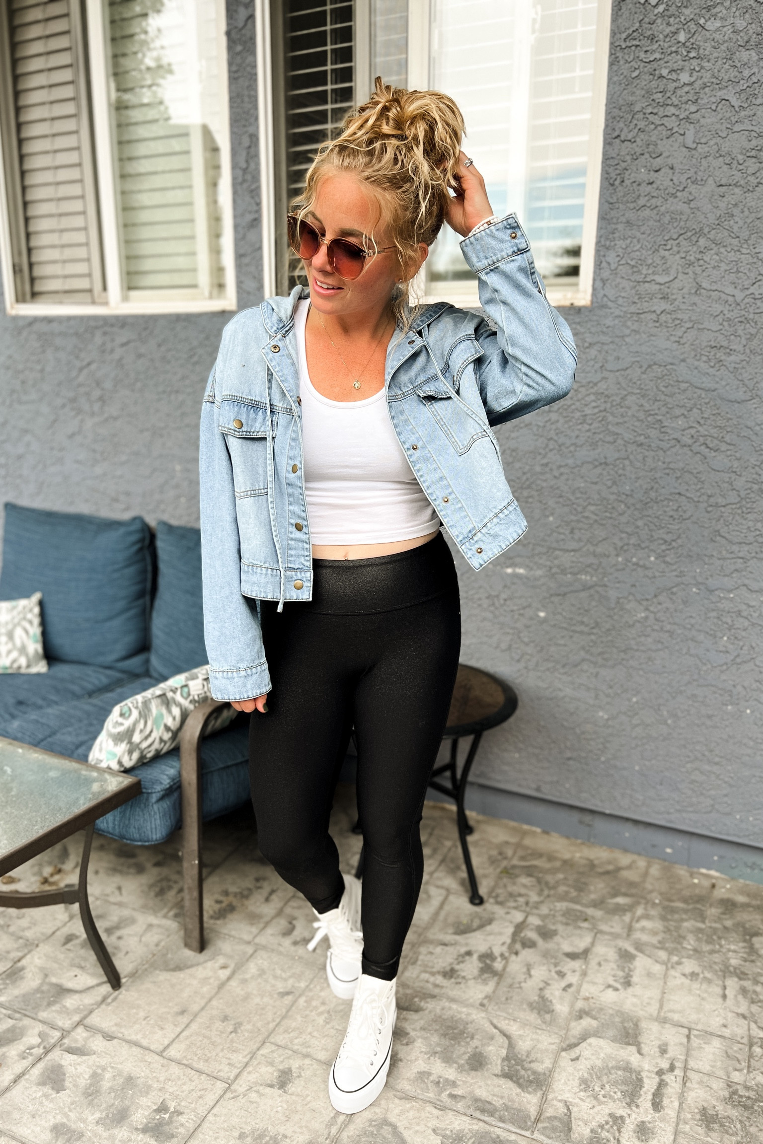 How to style converse high top sneakers for the fall  Wearing my true size! 

womens fashion
Casual outfit,
Fall outfits,
Fall 2023
Fall Fashion, 
Fall outfit inspo
 Fall outfit, fall work outfits, fall outfits women, casual ootd, mom outfit, everyday outfits, weekend outfits, amazon fashion, amazon Fall  favorites,mom ootd, casual fashion, Fall outfit ideas, casual Fall  day outfit, fall fashion trends, trendy mom outfits Fall, amazon Fall favorites, amazon finds, comfy Fall outfits, size 6 petite outfits, easy mom outfits,  brunch outfit, cute casual style, style over 30, casual mom style, affordable fashion, preppy outfits Fall , early fall transition outfits,  amazon tops, casual wearing, casual top, leggings outfit,

#LTKstyletip #LTKfindsunder100 #LTKshoecrush