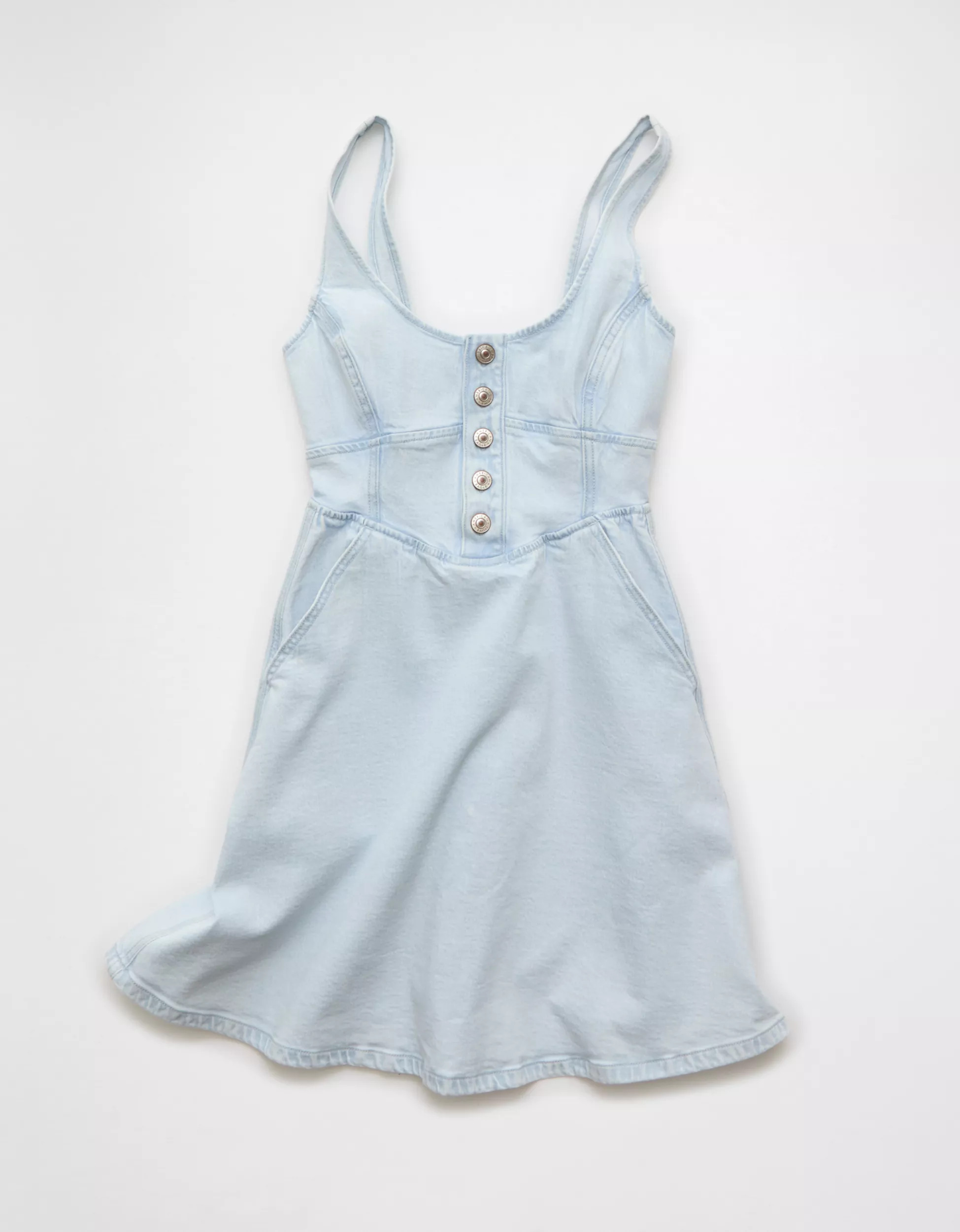 AE Corset Button-Up Denim Mini Dress | American Eagle Outfitters (US & CA)