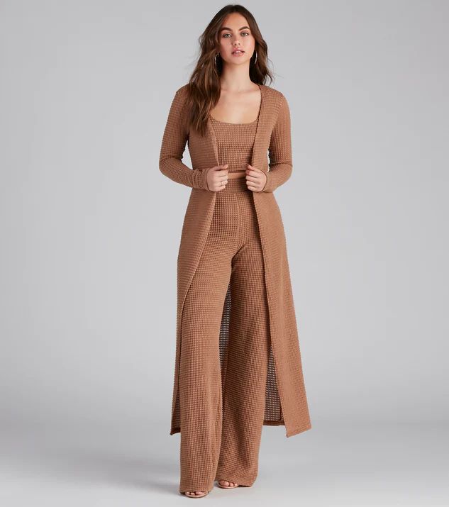 Trendy Textures Long Sleeve Duster | Windsor Stores