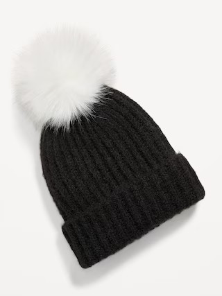 Ribbed Pom-Pom Beanie for Girls | Old Navy (US)