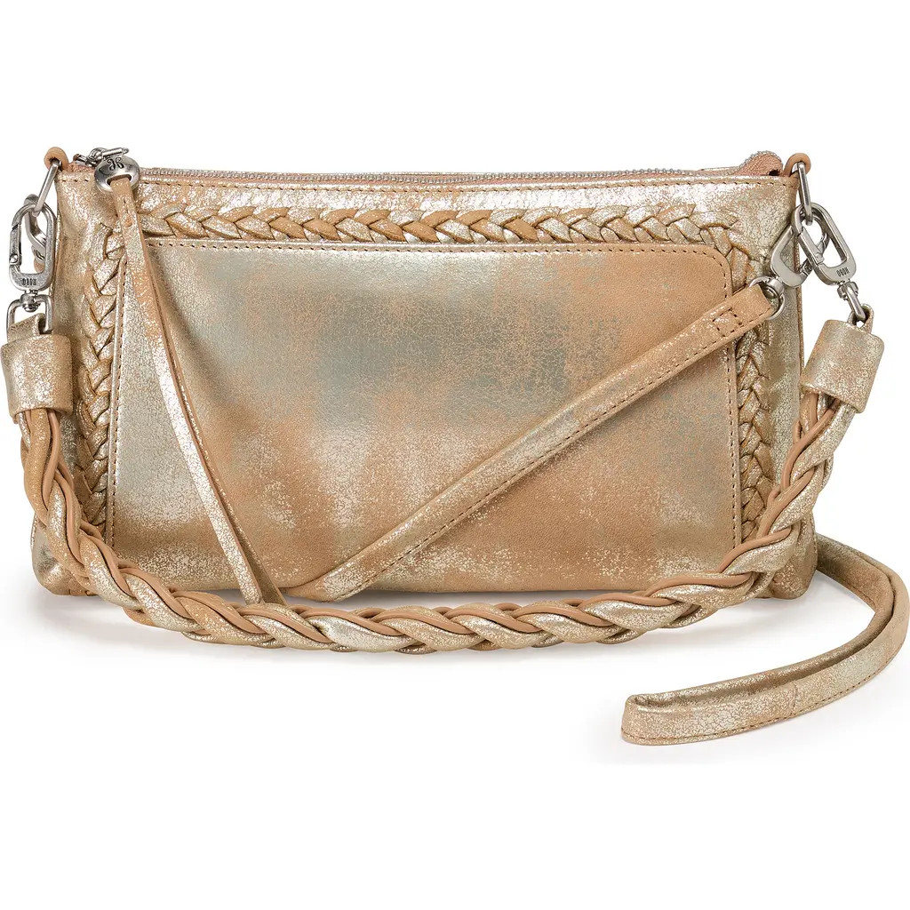 HOBO Darcy Convertible Metallic Leather Crossbody Bag in Saddle Stardust at Nordstrom | Nordstrom