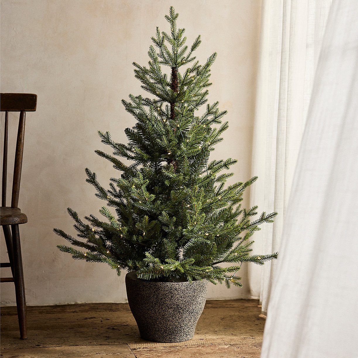 Pre-Lit Faux Potted Norway Spruce | Terrain