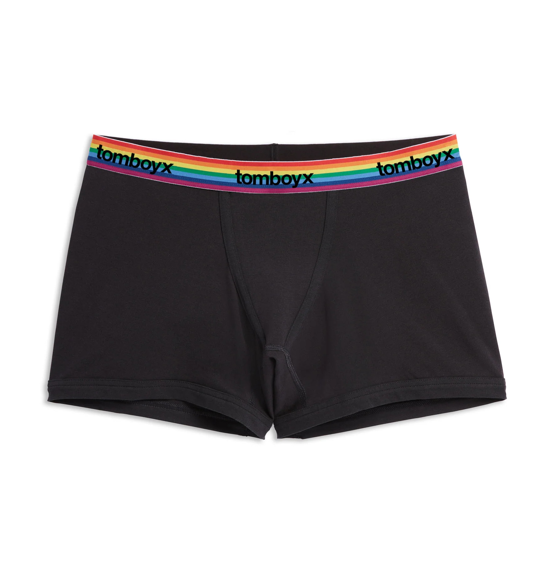 4.5" Trunks - Black Rainbow Logo | TomboyX