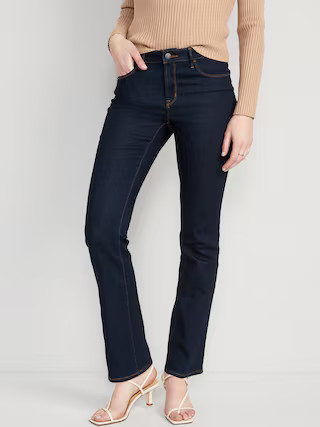 Mid-Rise Kicker Boot-Cut Jeans for Women | Old Navy (US)