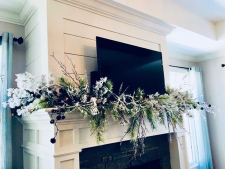 Garlands with a few added floral or greenery picks make for easy & gorgeous holiday decorating for fireplace mantels 🎄

#LTKhome #LTKHoliday #LTKSeasonal