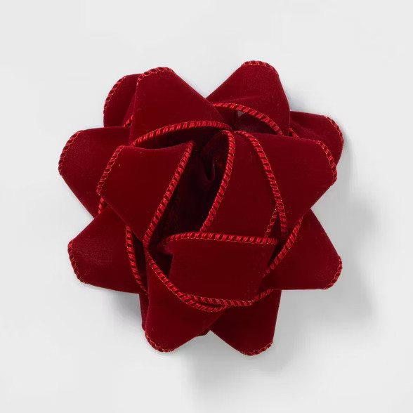 Velvet Giant Christmas Bow Cranberry Red - Wondershop™ | Target