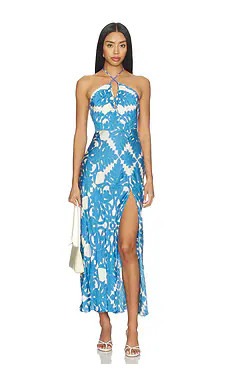 Poupette St Barth Stella Long Dress in Blue Mantra from Revolve.com | Revolve Clothing (Global)