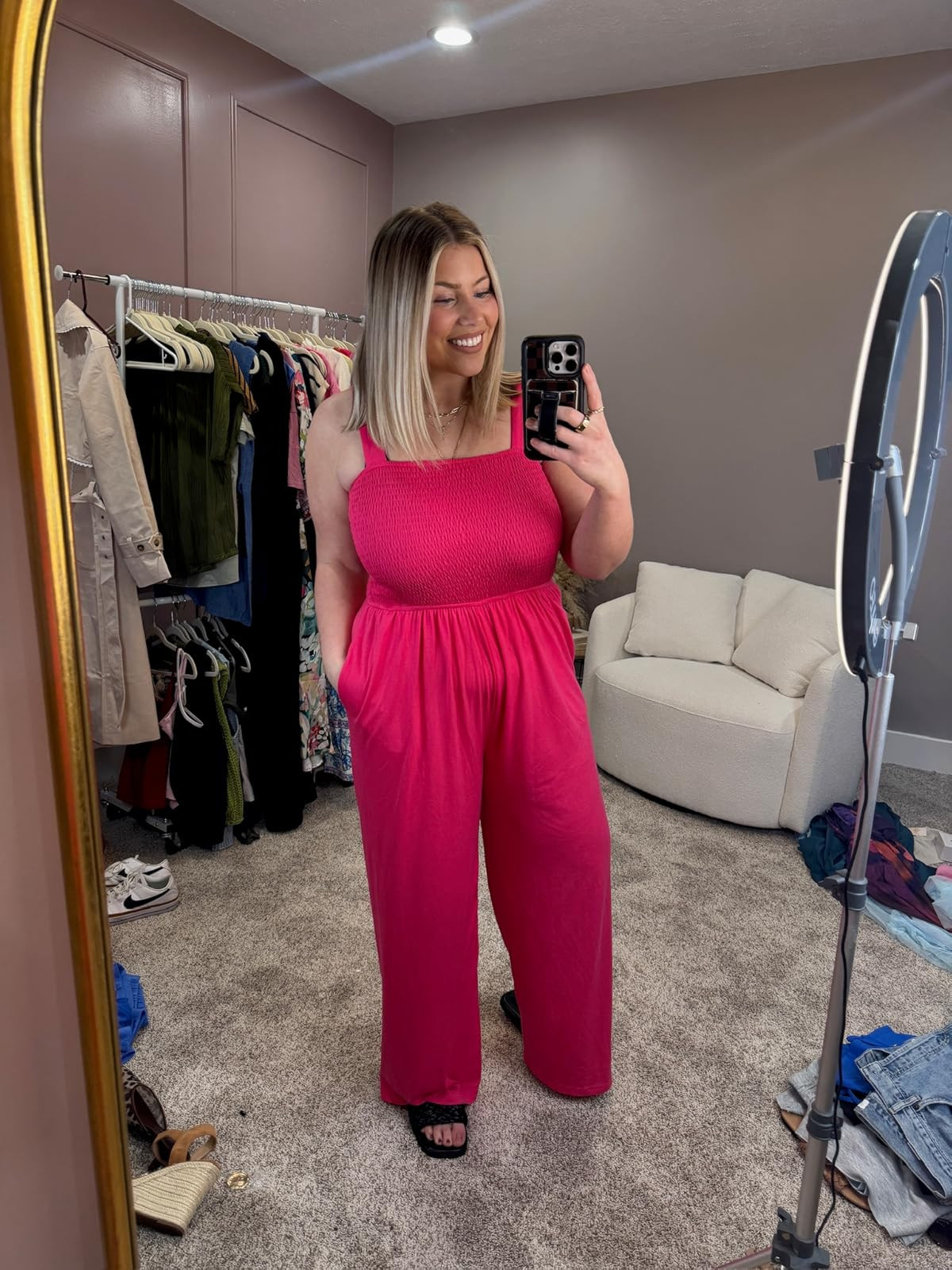 The easiest summer jumpsuit + it’s 32% off right now!

Wearing size large 

 #LTKootd #LTKSeasonal #LTKSaleAlert