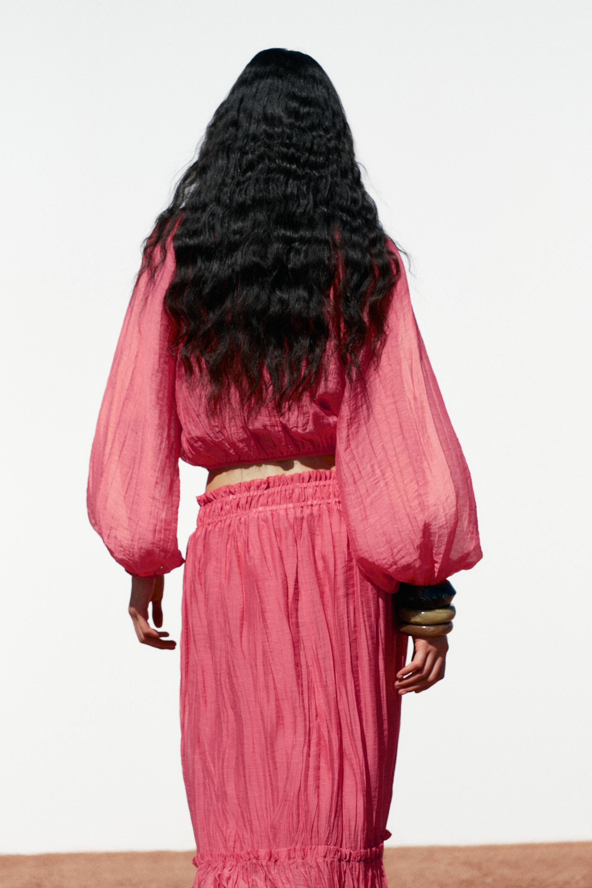 WRINKLE EFFECT CROP TOP | Zara US