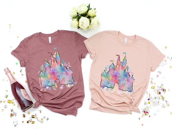 Watercolor Castle Shirtprincess Castle Shirtvacation Shirt | Etsy | Etsy (US)