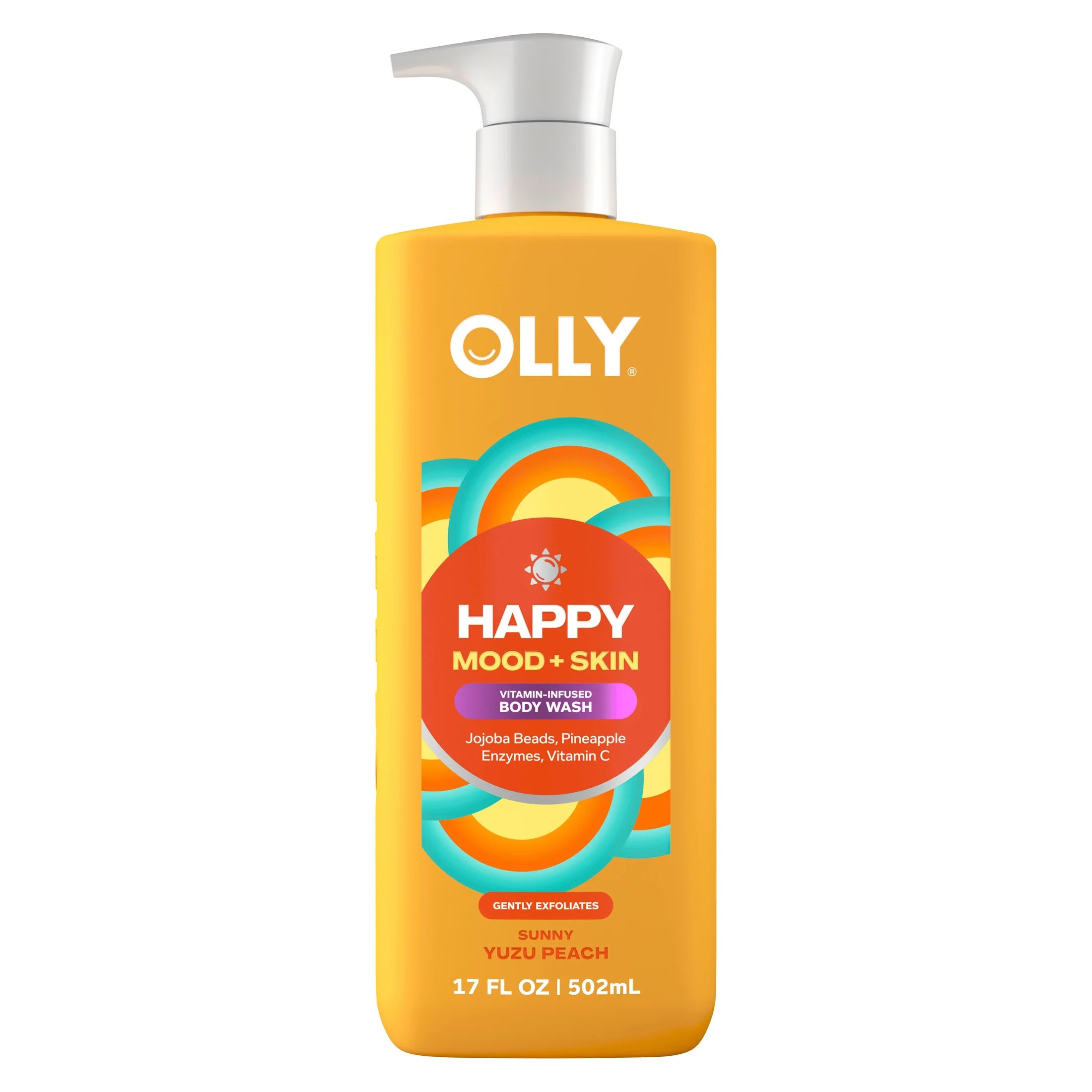 OLLY Exfoliating Body Wash jojoba beads, pineapple enzymes & vitamin C Happy Mood + Skin to exfol... | Walmart (US)