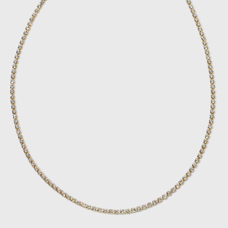 SUGARFIX by BaubleBar Crystal Baguette Collar Necklace - Gold | Target
