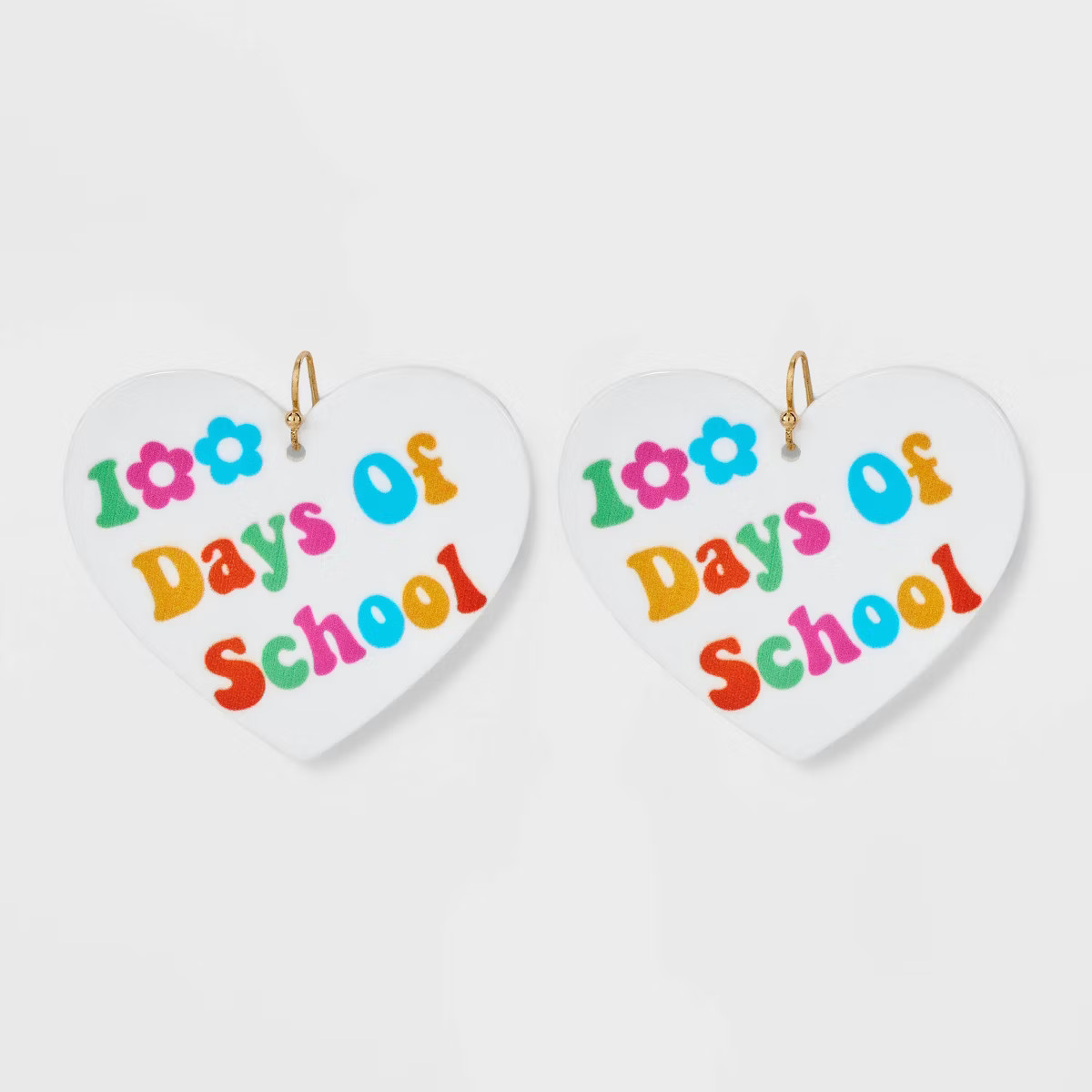 Back to School 100 Days of School Earrings | Target