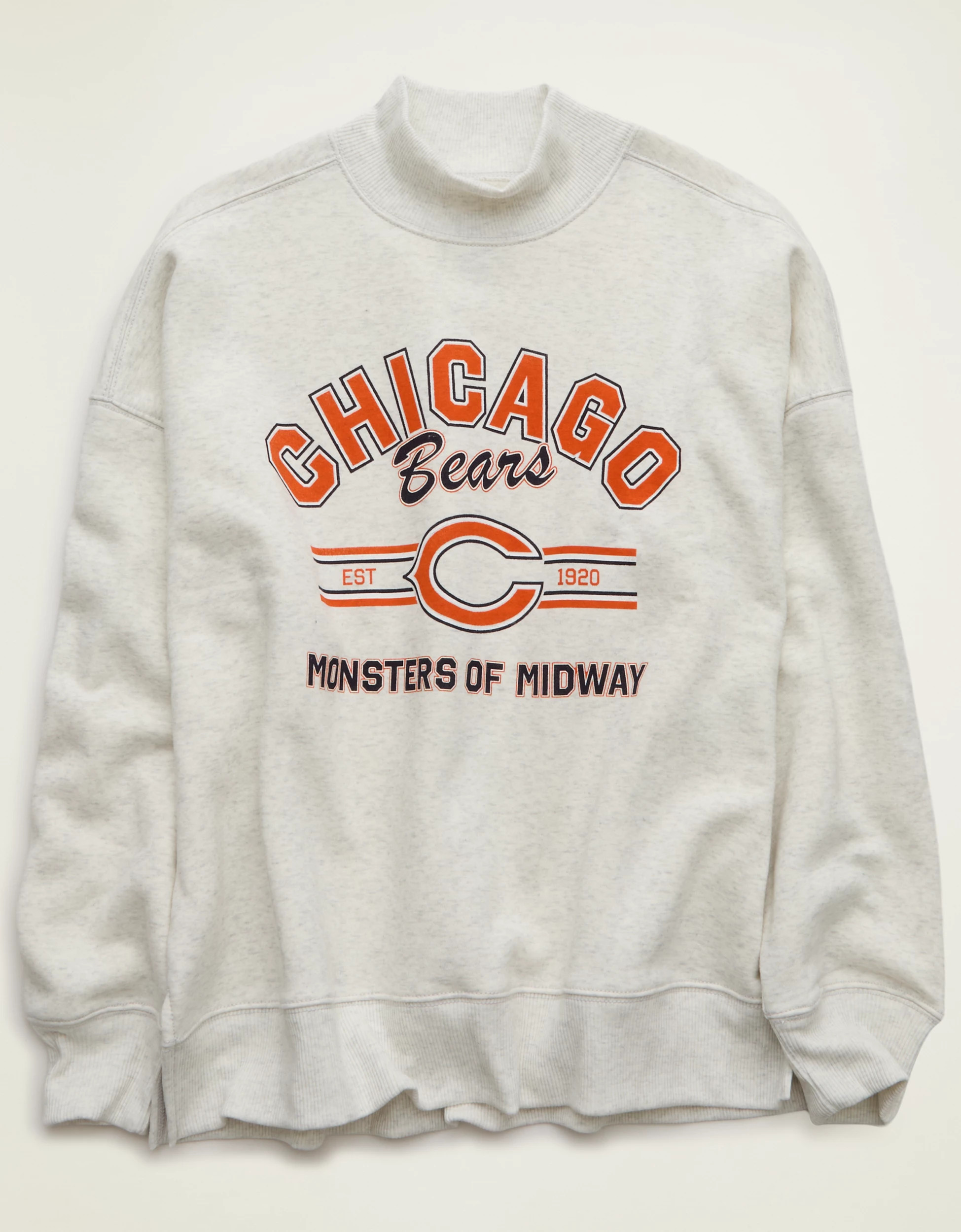 NFL Chicago Bears Everyday Luxe Mock Neck Sweatshirt | American Eagle Outfitters (US & CA)