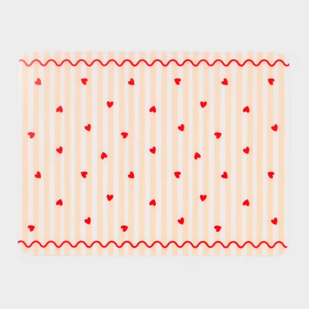 2pc Stripe with Hearts Placemat Pink - Pillowfort™ | Target