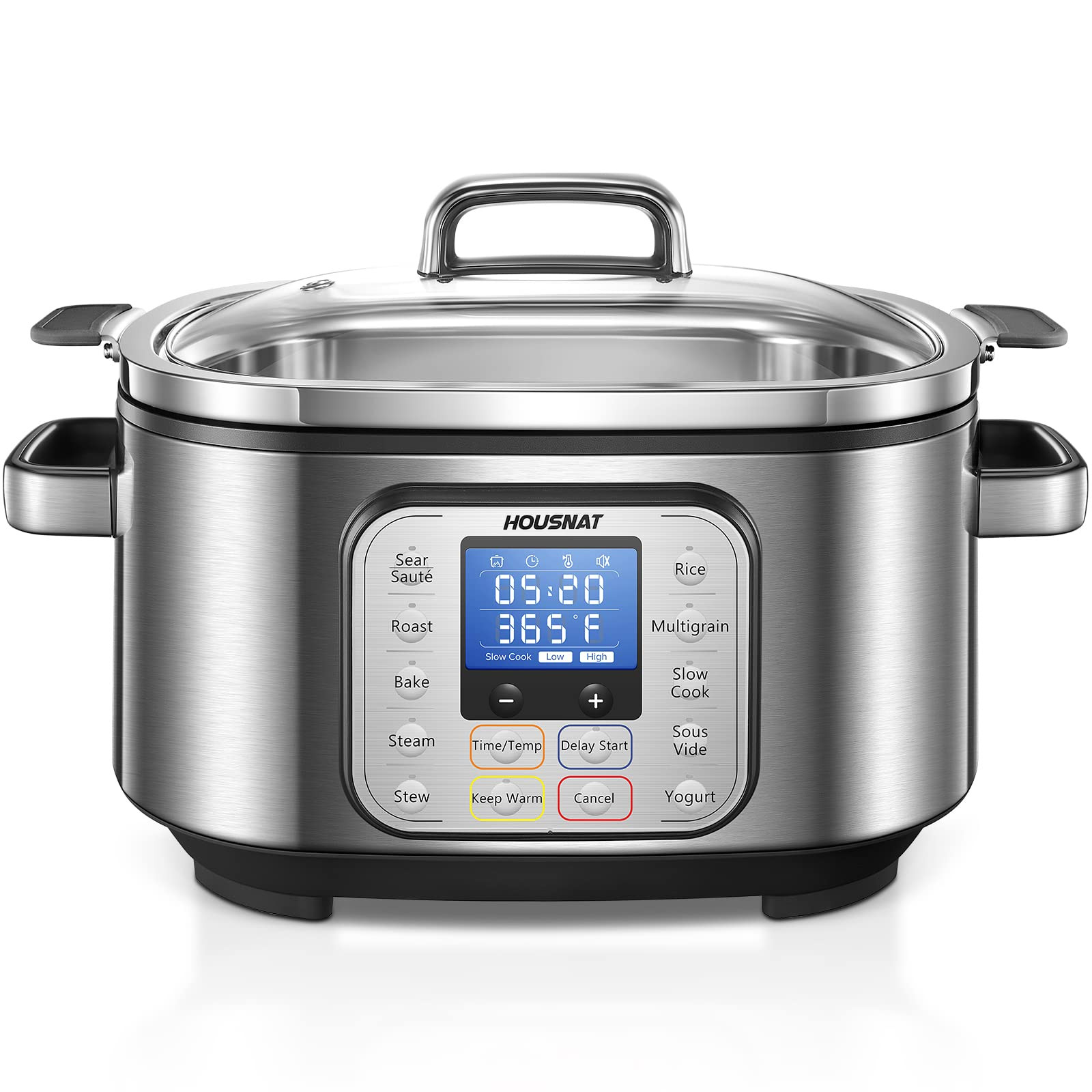 HOUSNAT Slow Cooker, 10 in 1 Programmable Pressure Cooker, 304 Stainless Steel Rice Cookers, Yogu... | Amazon (US)