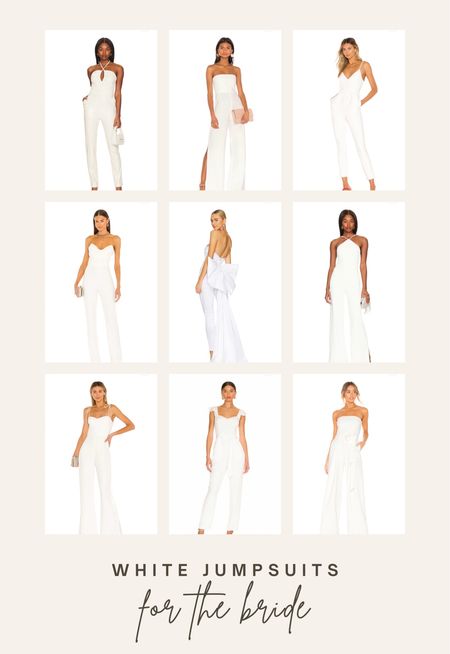 White jumpsuits for the bride 🤍

Wedding | wedding look | bridal dresses | white outfit | white jumpsuit | revolve | what to wear to wedding events | wedding looks | outfit for brides | bride to be | wedding season | rehearsal dinner | bridal shower | bachelorette party 

#LTKstyletip #LTKunder50 #LTKwedding