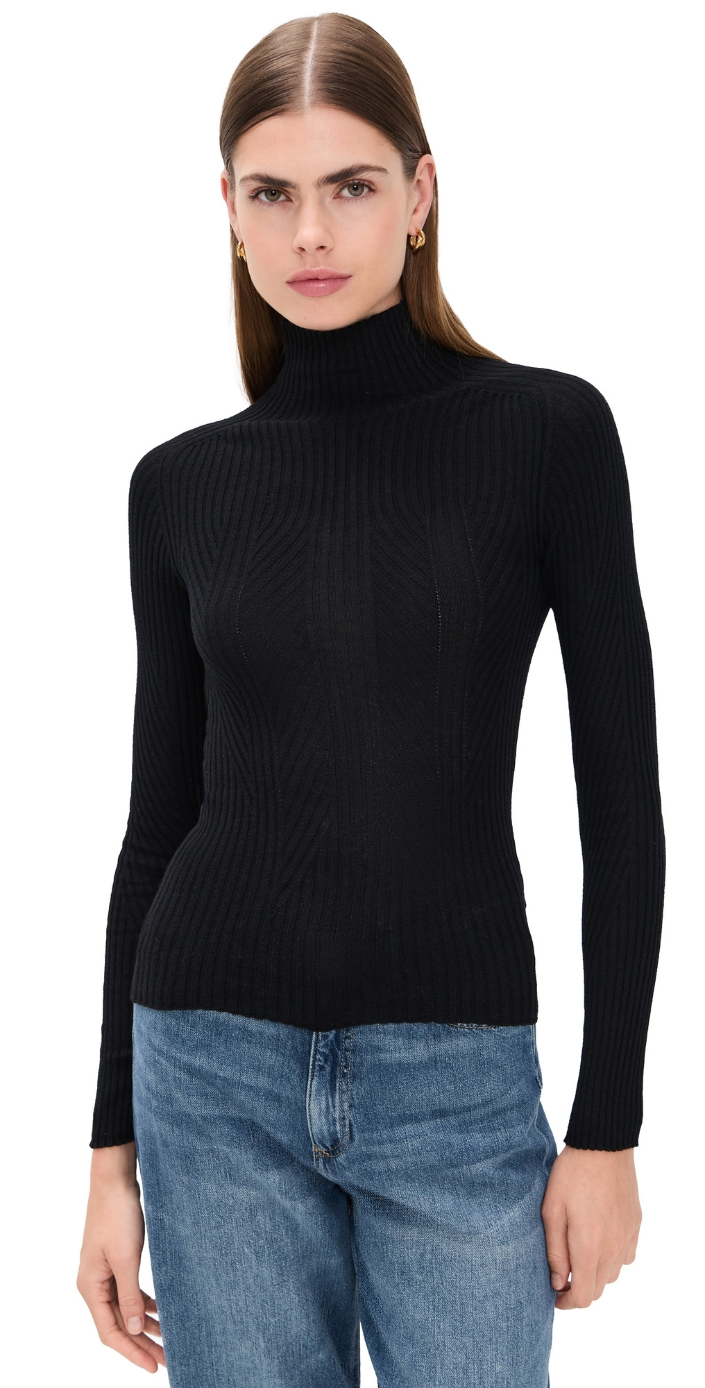 DL1961 Turtleneck Sweater Black S | Shopbop