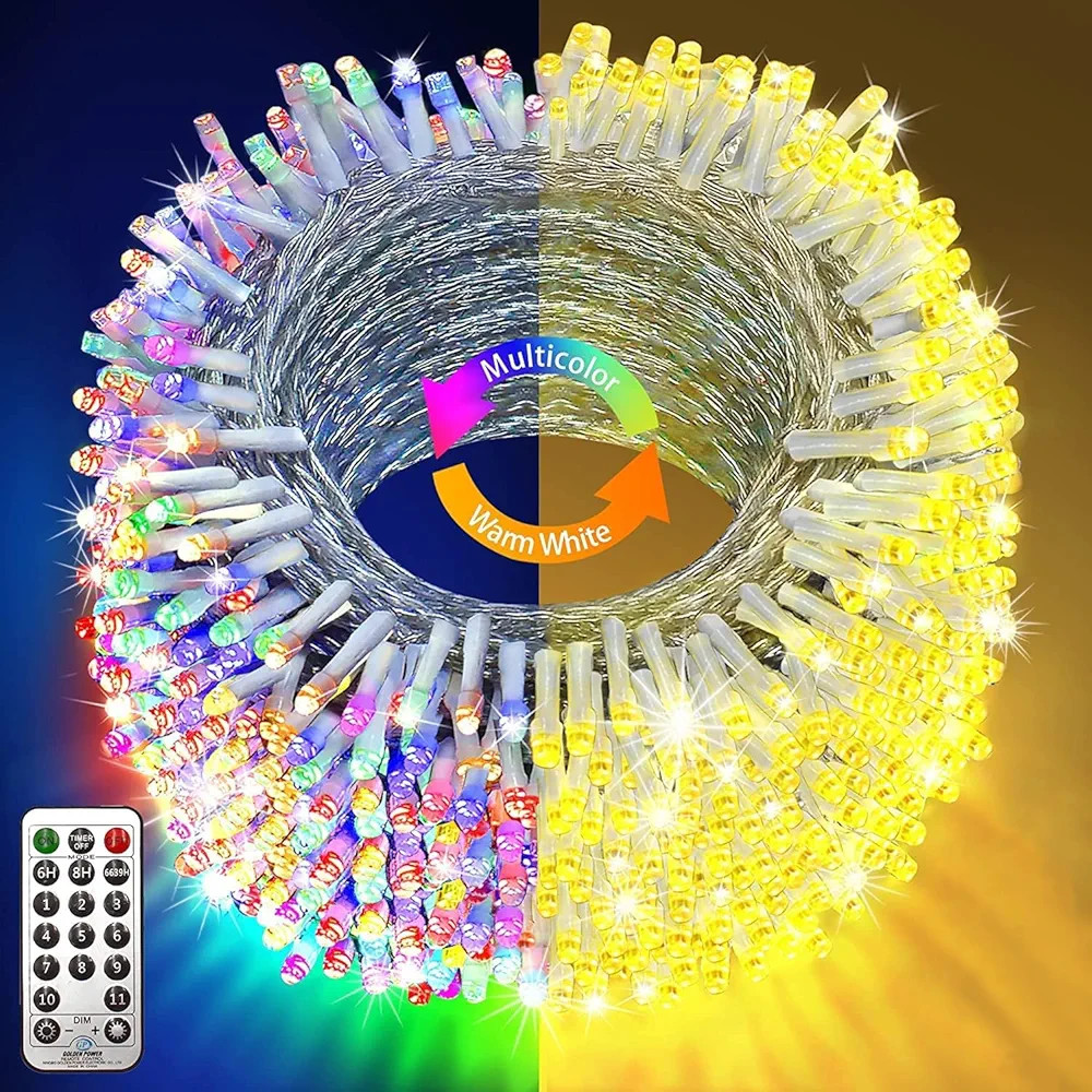 KNONEW 403ft 1000 LED Christmas Lights Color Changing String Lights Outdoor with 11 Modes for Xma... | Amazon (US)