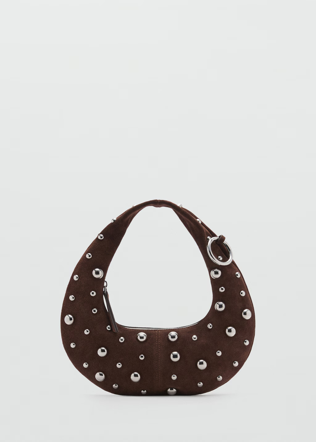 Leather handbag with metallic balls appliqué - Women | MANGO United Kingdom | MANGO (UK)