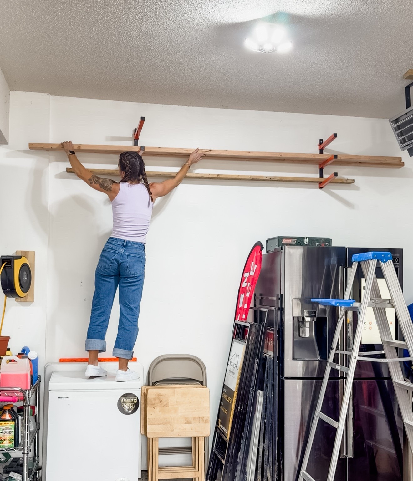 Wood racks for garage lumber organization

#LTKHome