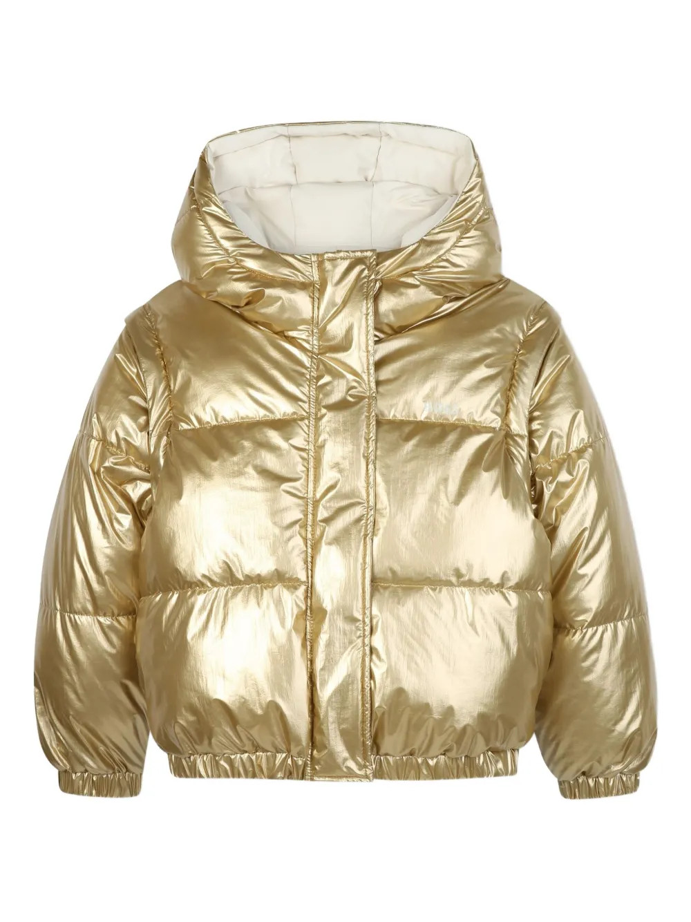 reversible metallic puffer jacket | Farfetch Global