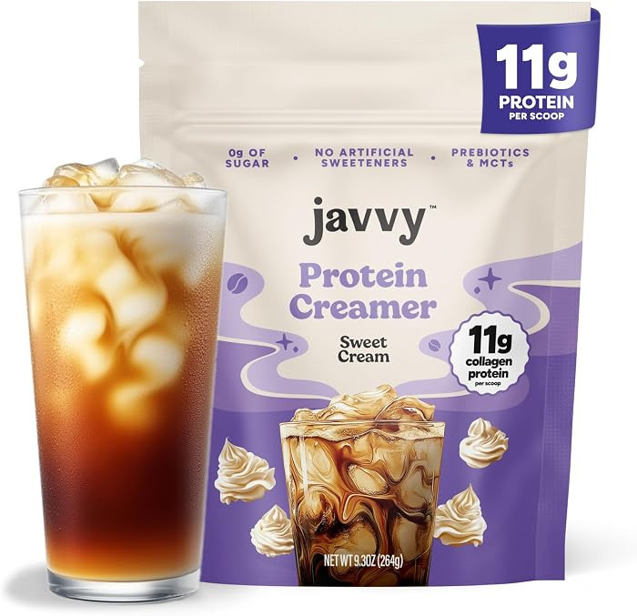 Javvy Protein Coffee Creamer \u2013 Sugar Free Creamer with 11g of Collagen, MCT Oil, Keto Coffee... | Amazon (US)