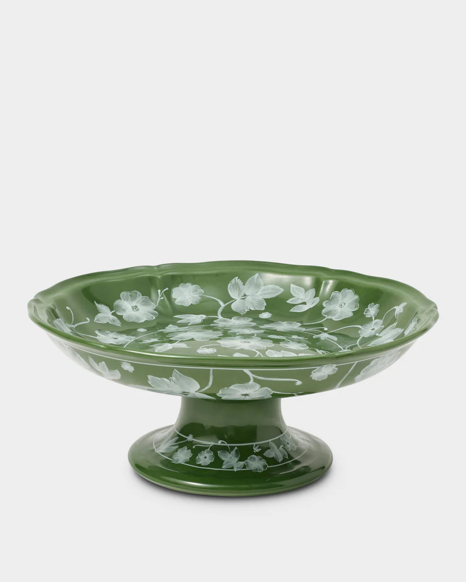Floral Fruit Stand, Green by Ginori 1735 | Cabana Magazine