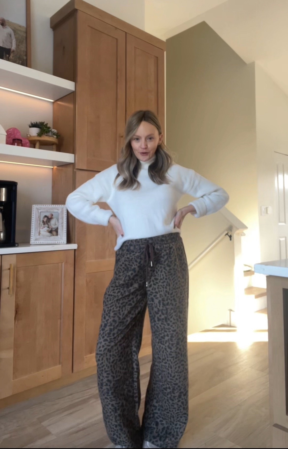 cheetah pants and a mock neck sweater for the growing bump!

#LTKPetite #LTKBump