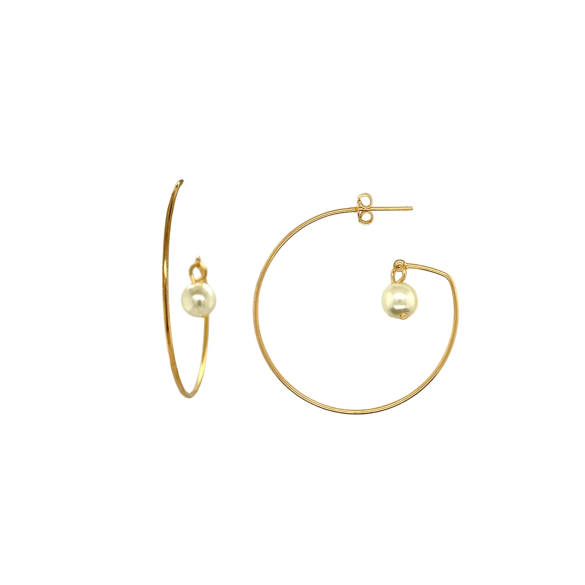 Ona Pearl Hoops | MaLi Beads