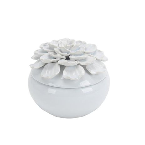SageBrook Home Ceramic Jar with Flower Lid | Walmart (US)