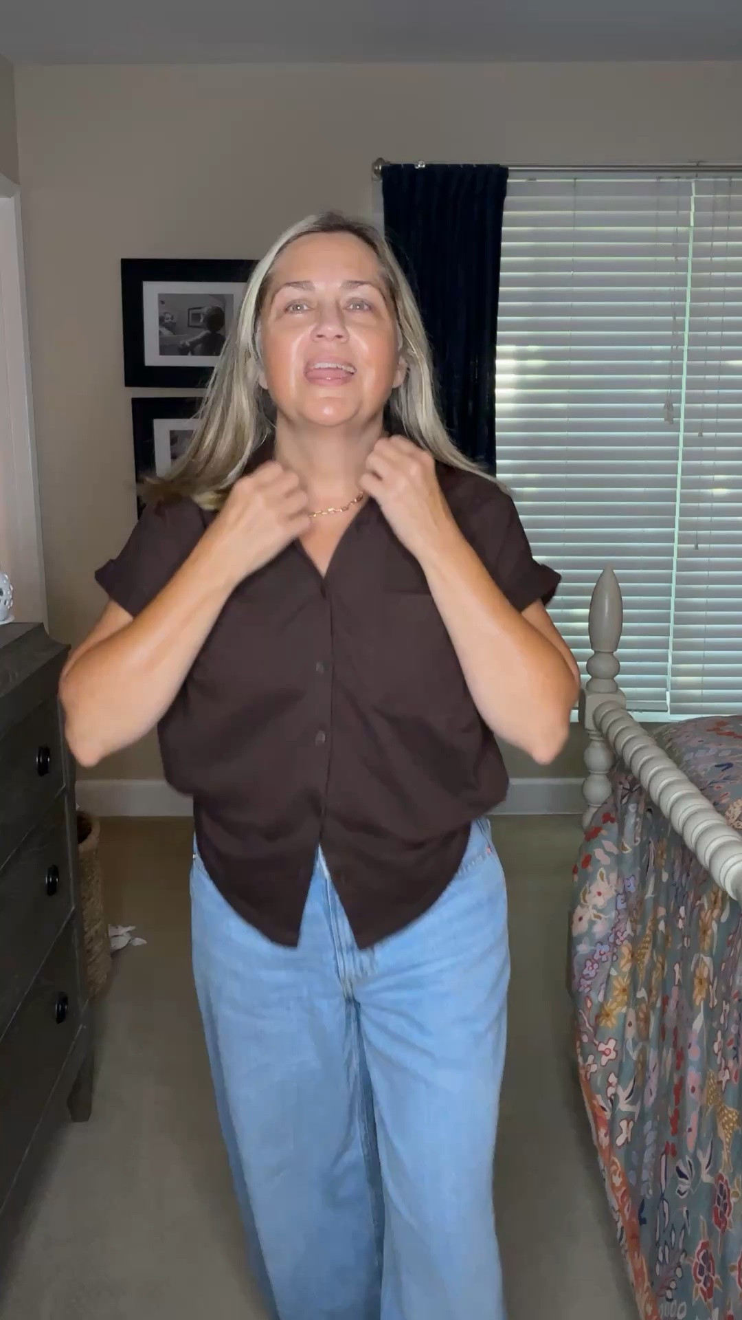 Post pool and shower, clean and comfortable look for going out to dinner. I went ahead and sized up to a 28 petite from my normal 26 petite in these jeans and I couldn’t love them more. They are the perfect baggy fit. And this adorable shirt is so soft and comfy, and comes in other colors as well.  ￼

#LTKgrwm #LTKOver40 #LTKootd