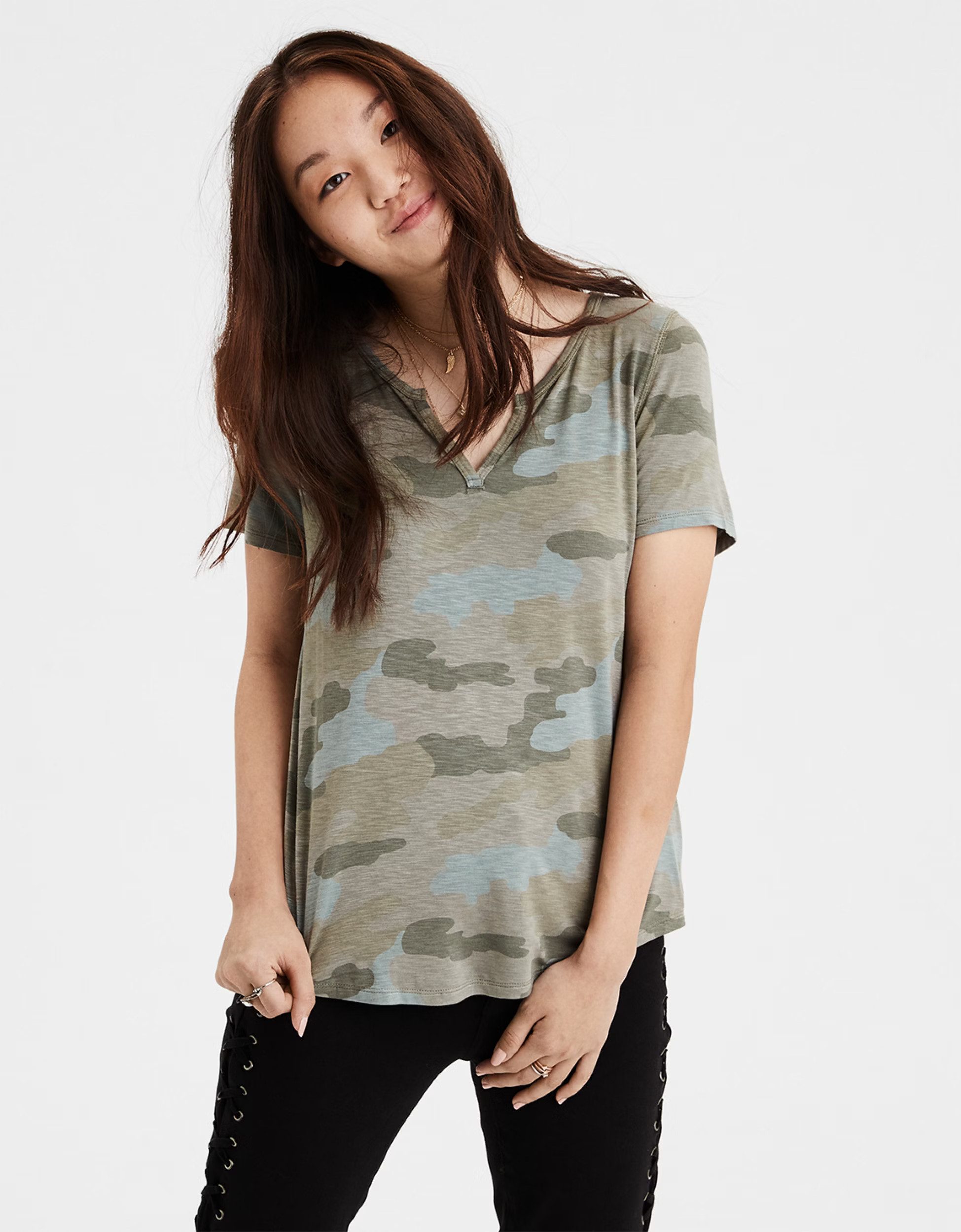 AE Soft & Sexy Notch Neck Top | American Eagle Outfitters (US & CA)