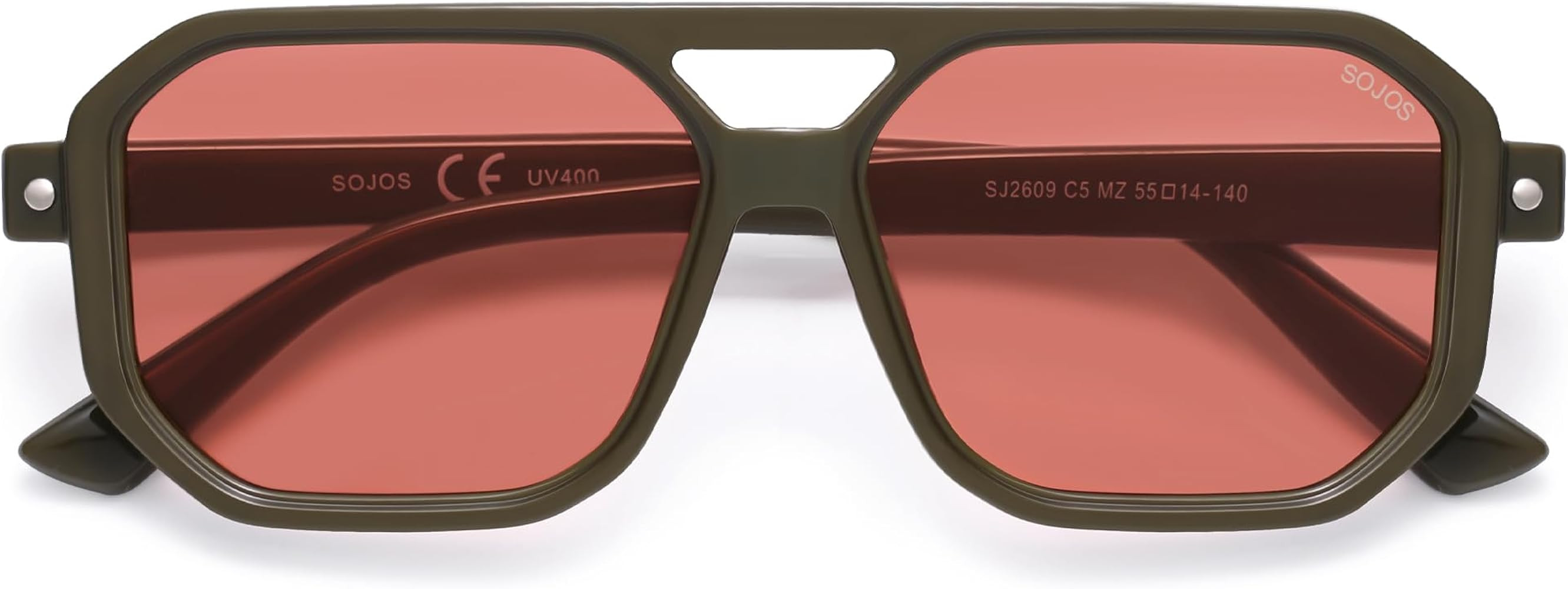 SOJOS Retro Polarized Square Aviator Sunglasses for Women Men Vintage 70s UV400 Protection Shade ... | Amazon (US)