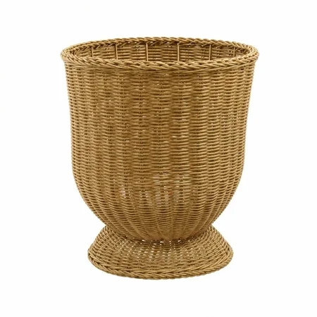 Woven Urn Planter Easter Decor Outdoor Indoor Wicker Style Flower Pot Classic Garden Pedestal Con... | Walmart (US)