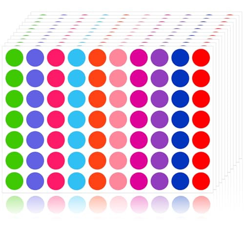 2800 PCS Dot Stickers Color Coding Labels Circle Stickers, 10 Assorted Color Colored Dot Stickers, Round Color Coding Labels Dots Stickyers for Toddlers，Classroom, Office,Papers Etc | Amazon (US)
