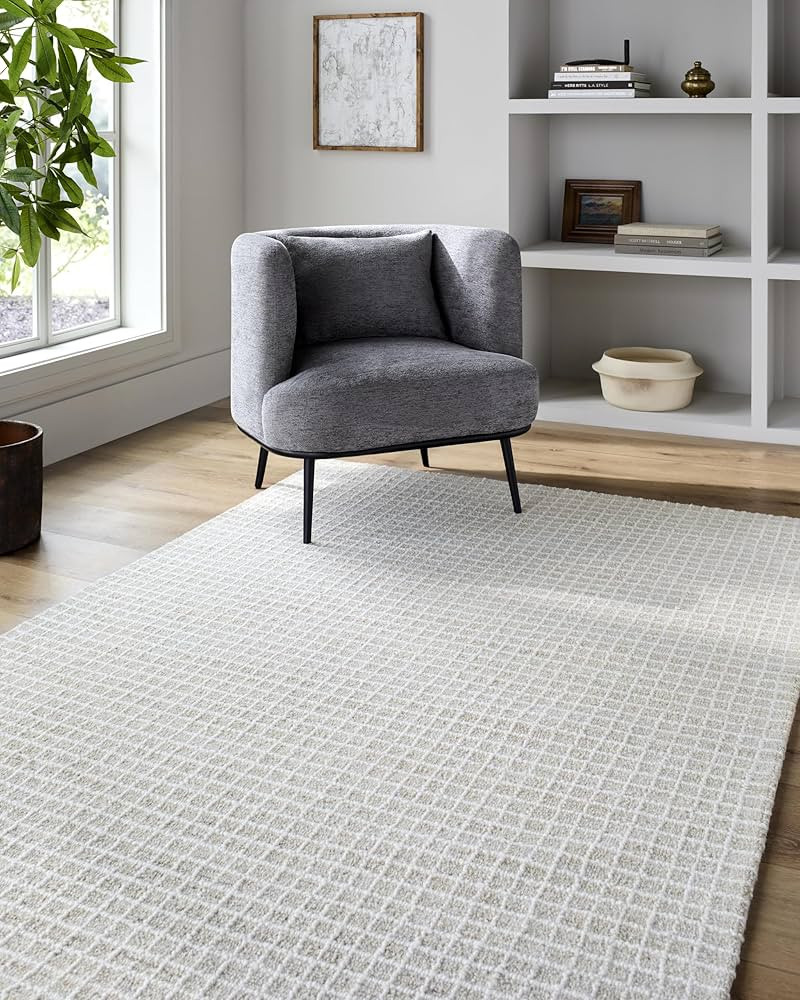 Livabliss x Vivir Andreas Modern Area Rug, 5' x 7'6", Taupe, (5' x 8') | Amazon (US)