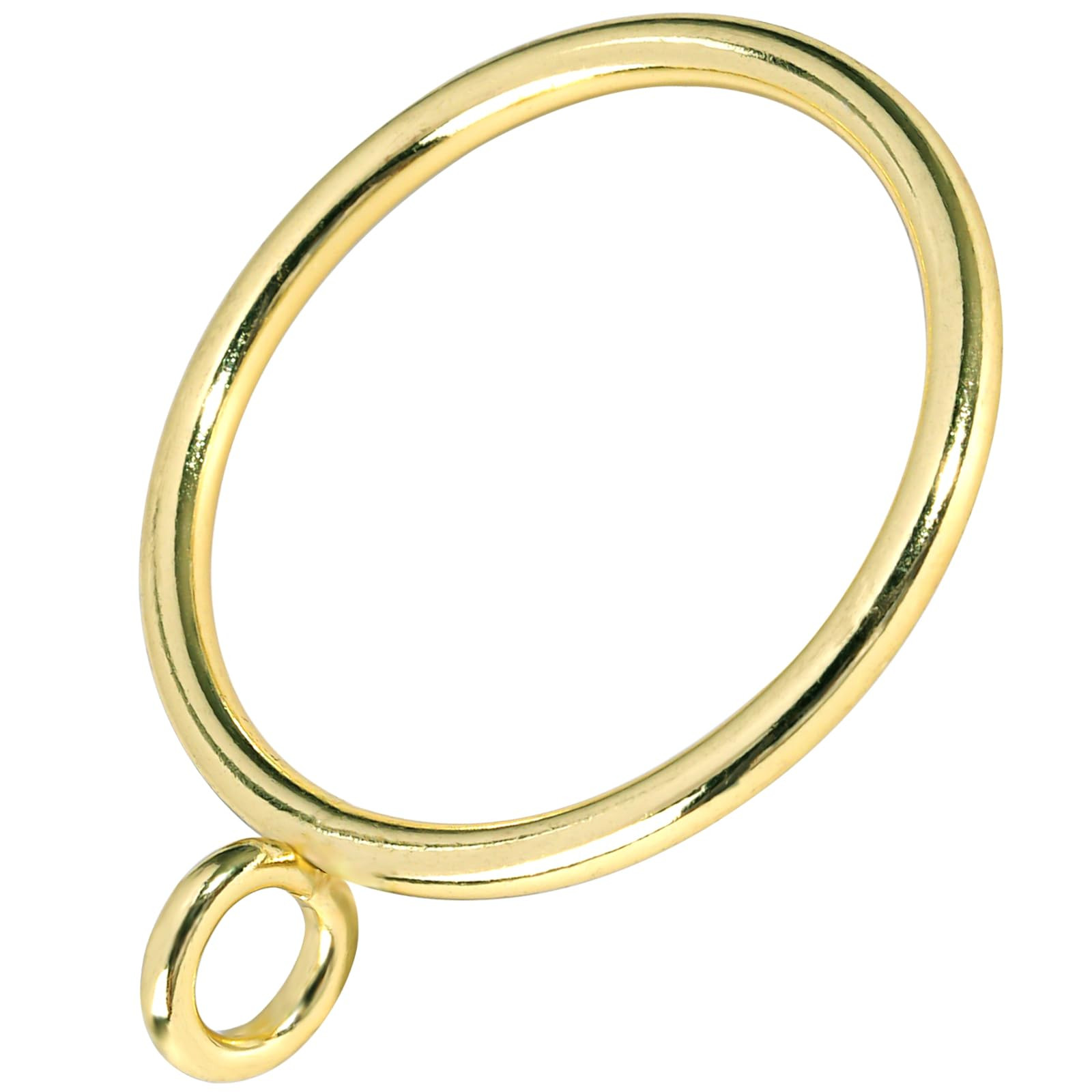 44 Pack Curtain Rings with Eyelets, Metal Drapery Ring for Pinch Pleat Curtains, Drape Ring 1.5 Inch I D, Fits Up to 1.2 in Rod (Gold) | Amazon (US)