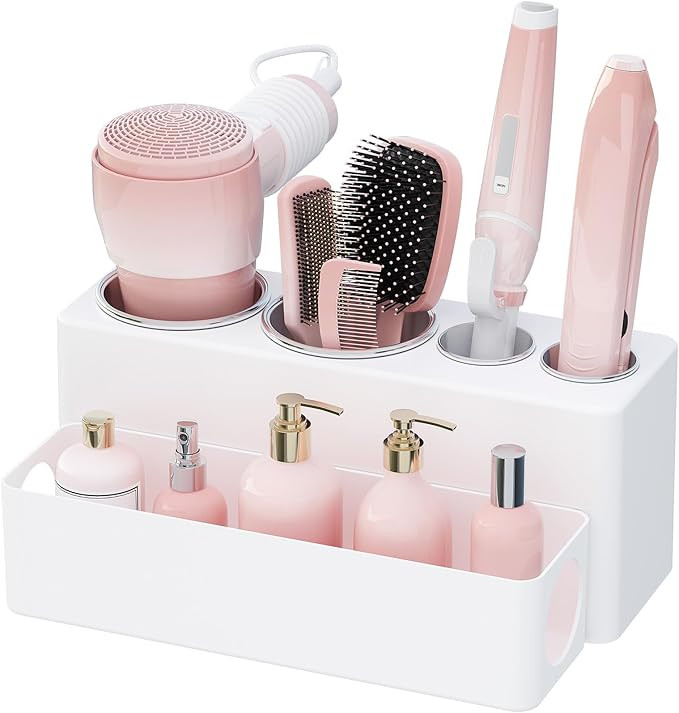 Amazon.com: Lifewit Hair Tool Organizer Countertop, Removable Blow Dryer Holder for Bathroom, Acr... | Amazon (US)