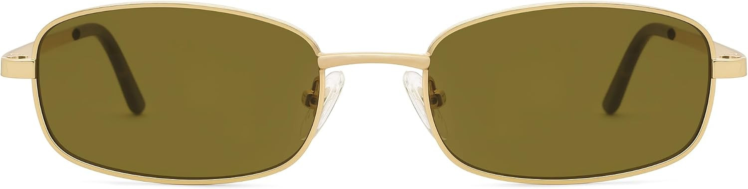 SOJOS Trendy Rectangle Sunglasses Womens Mens, Retro 80s 90s Y2k Chic Narrow Thin Skinny Sunnies SJ1187 | Amazon (US)