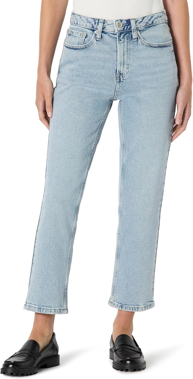 Amazon Essentials Women's High-Rise Straight Leg Jean | Amazon (US)