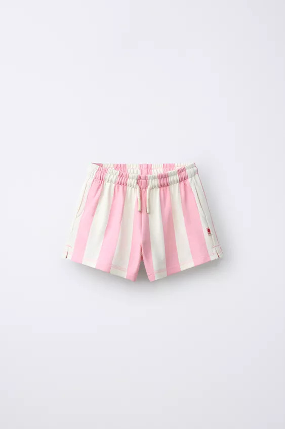 STRIPED PLUSH SHORTS | Zara US
