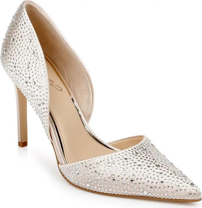 Justise Embellished Satin d'Orsay Pump | Nordstrom Rack