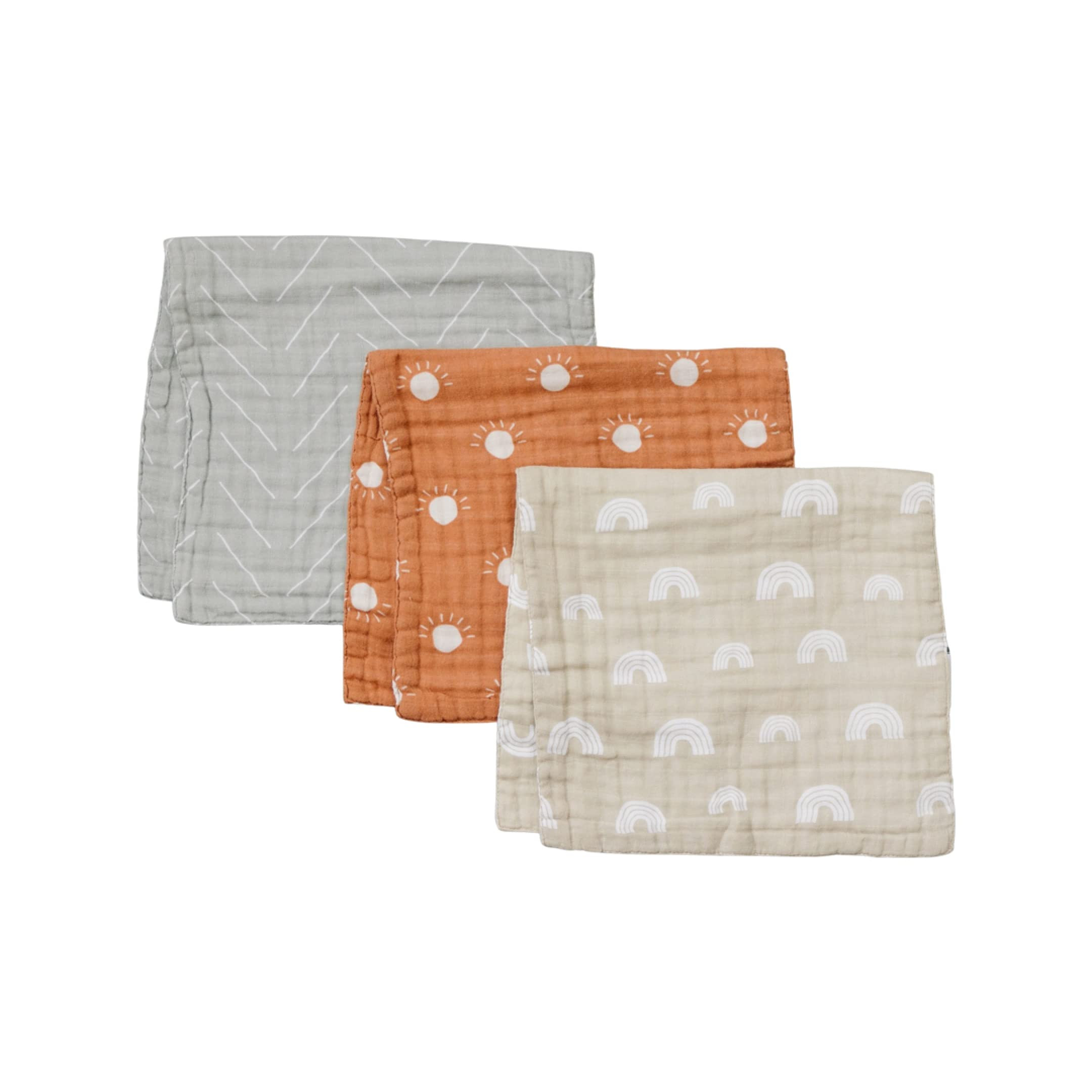 Mebie Baby 3-Pack Burp Clothes (Neutral) | Amazon (US)