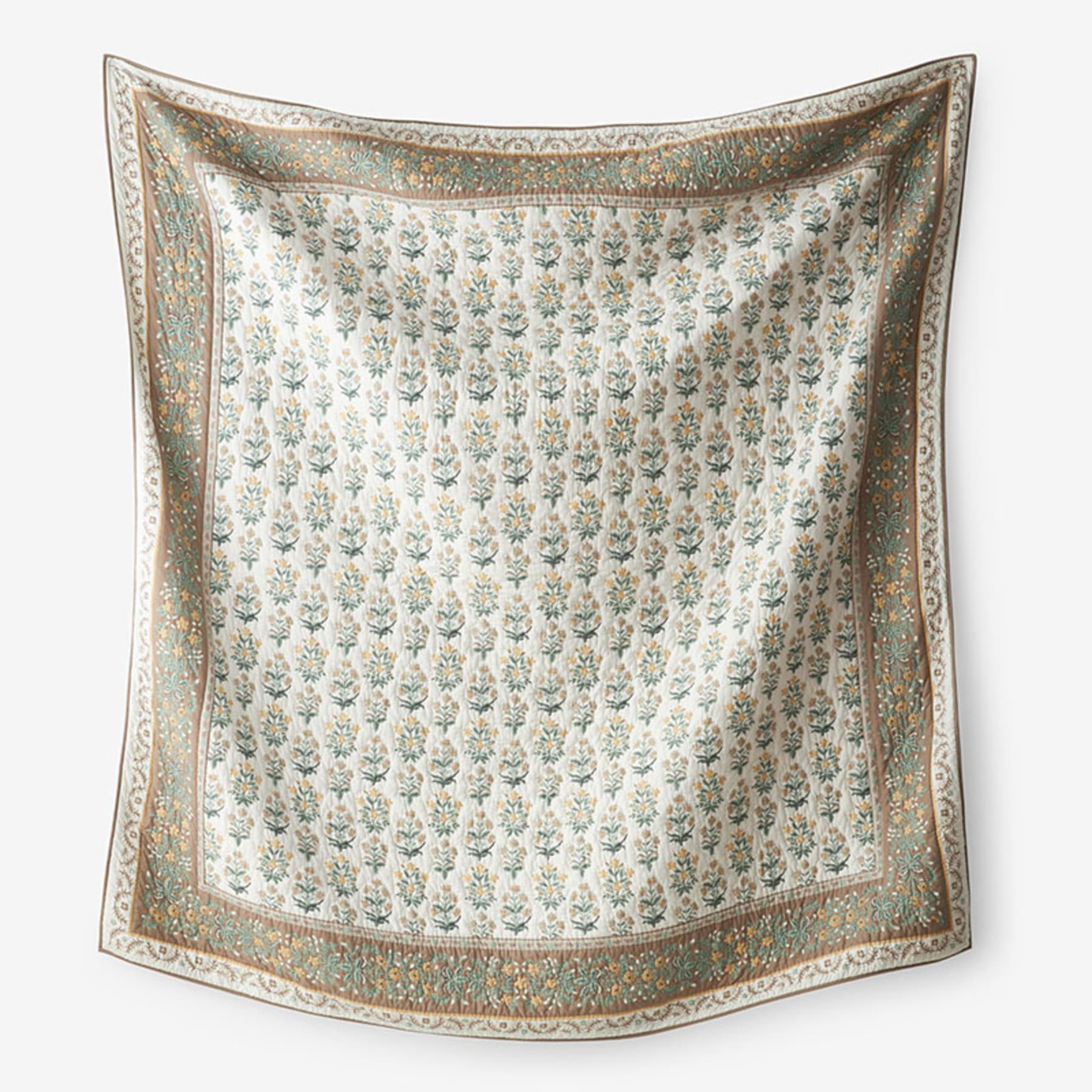 Mughal Rose Quilt - Beige Multi, Twin | The Company Store